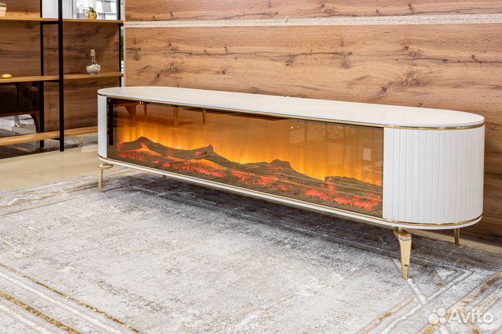 Тумба под тв с камином