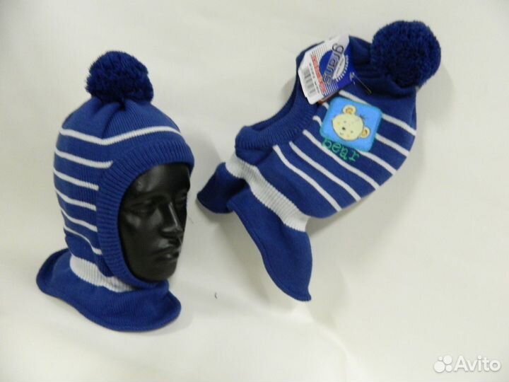 Новый зимний шлем Grans 46-48 рр (1-2 года) шапка