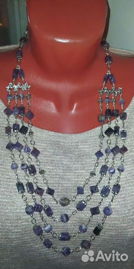 Бусы. Ожерелье. Чароит, Аметист