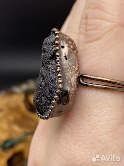 Безразмерное кольцо медь Тектит