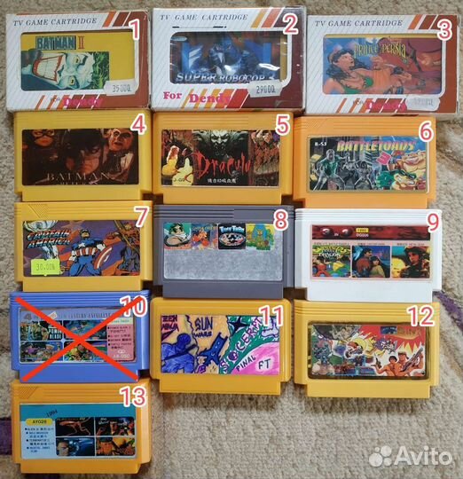 Картриджи для приставки Dendy