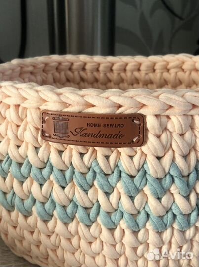 Корзина из трикотажной пряжи