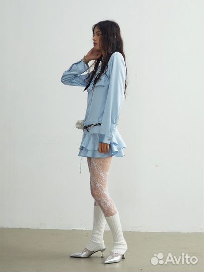 Женское платье мини с карманами