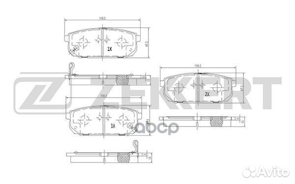 Колодки торм. диск. задн. Kia Sorento 02- bs-19