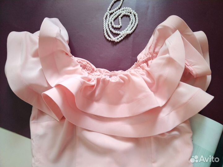 Длинное платье без бретелек 42 44 вечернее