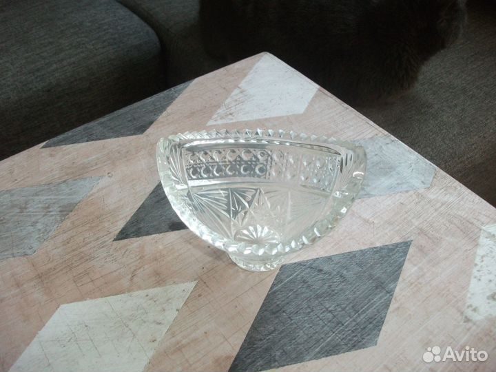 Ваза Конфетница стекло винтаж СССР