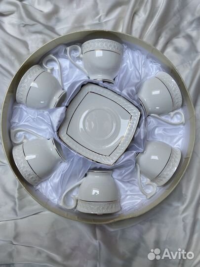 Чайный сервиз новый Коралл 6 персон