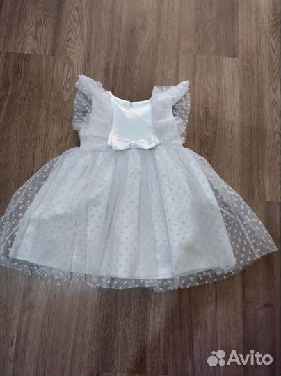 Пышное белое платье для девочки 92-98