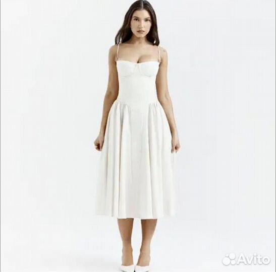 Хлопковое платье миди