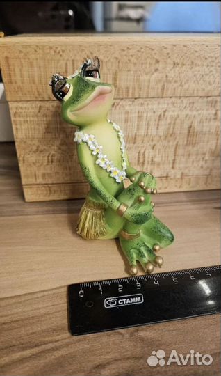 Статуэтка керамика стекло лягушка