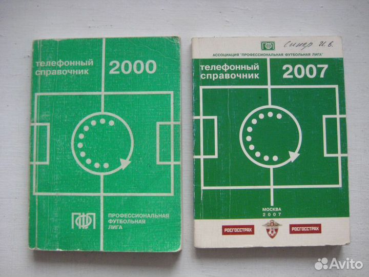 Телефонный справочник футбольных команд России