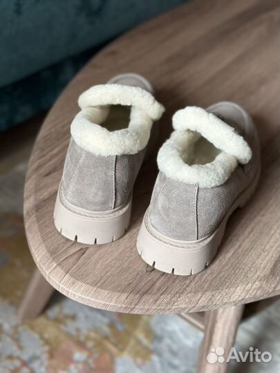 Лоферы натуральная замша на меху Yourbox