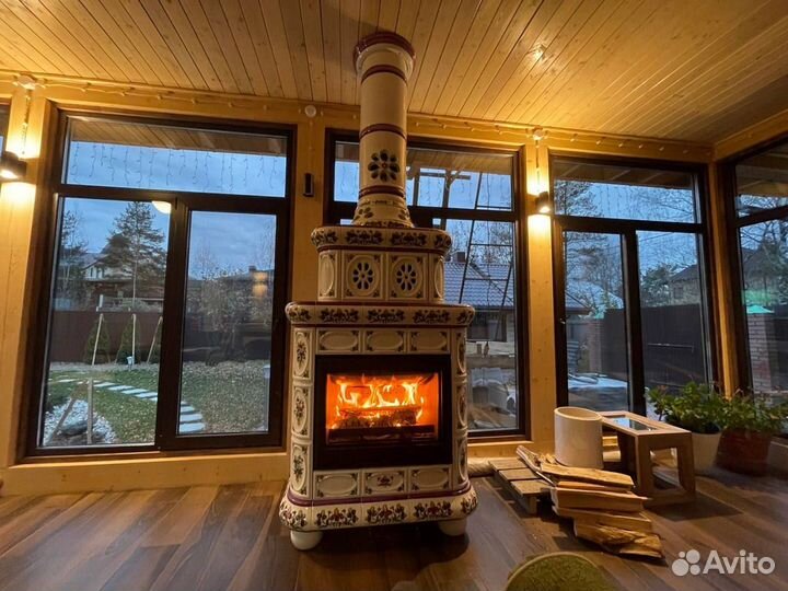 Изразцовая печь для дома, дачи