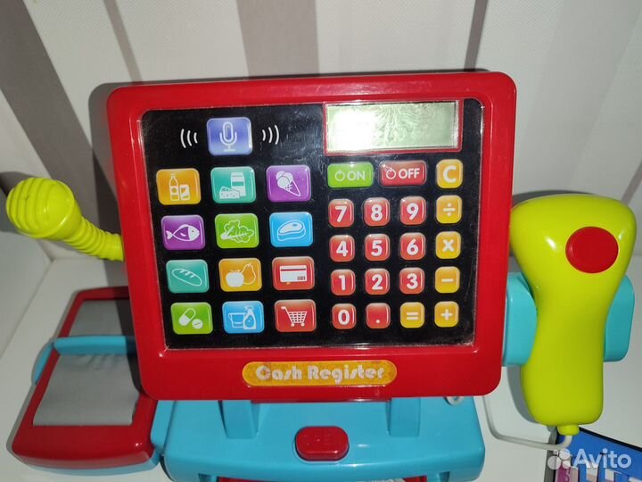 Игрушечная касса с деньгами