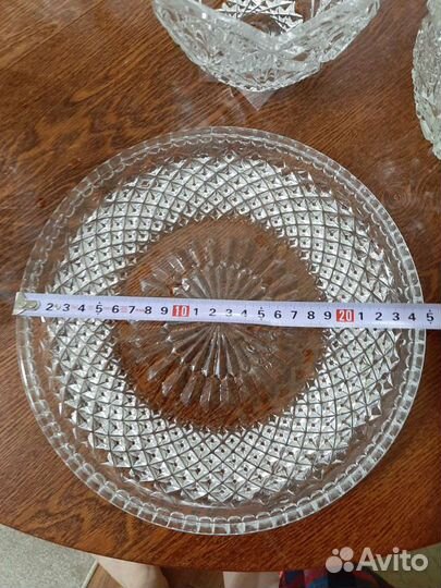 Поднос хрусталь