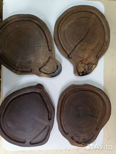 Торцевые спилы, разделочная. Дерево орех, карагач