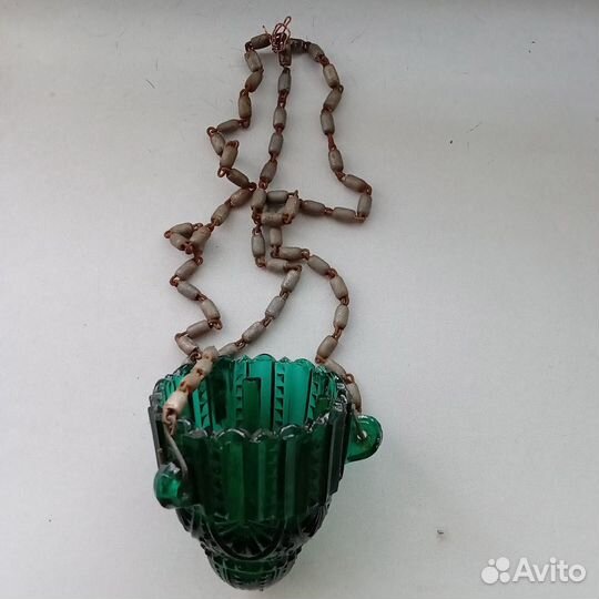 Лампада старинная кадило стекло