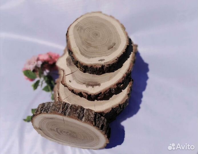 Дубовые спилы с корой