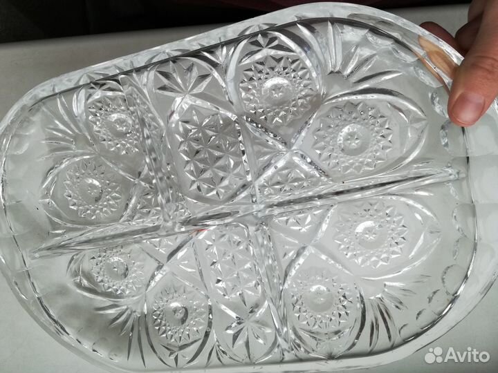 Менажница. Стекло. СССР. Конфетница