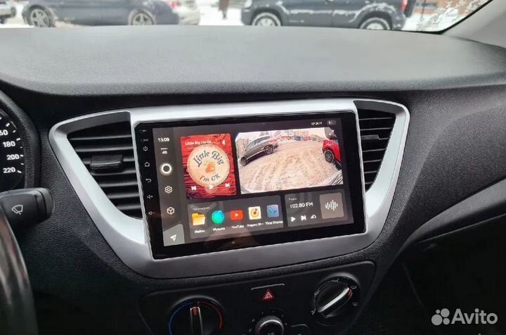 Штатная андроид магнитола Hyundai Solaris 2