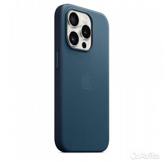 Чехол iPhone 15 Pro FineWoven Pacific Blue