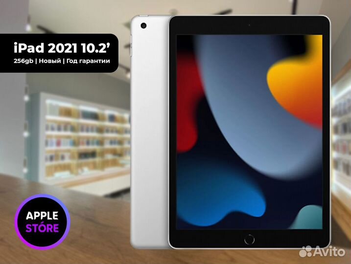 Apple iPad 2021 10.2 Wi-Fi 256 гб Серебристый