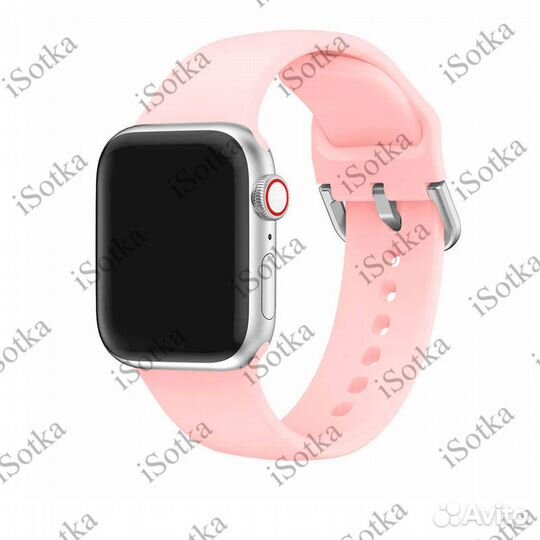 Бампер с ремешком Watch Series 42mm Силиконовый (розовый)