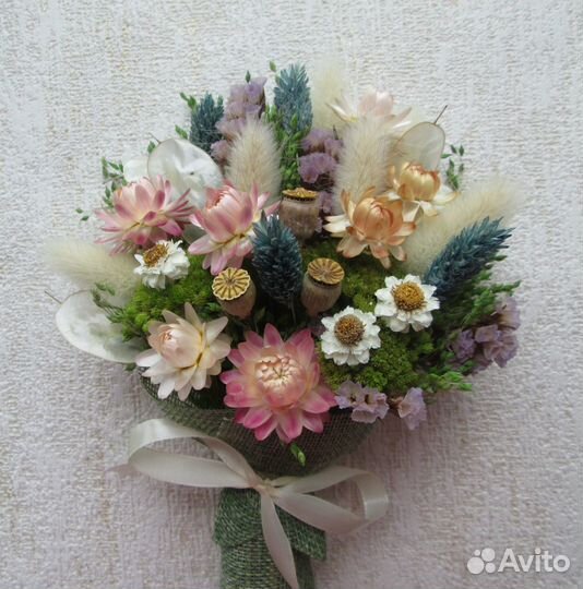 Подарок для учителя - букет из сухоцветов