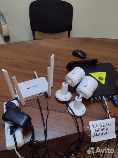 Уличное видеонаблюдение 3 камеры комплект на дачу