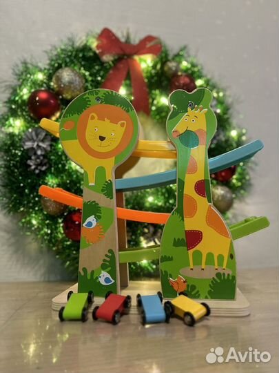 Деревянная игрушка быстрые горки