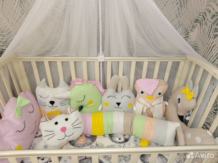 Бортики в кроватку новые