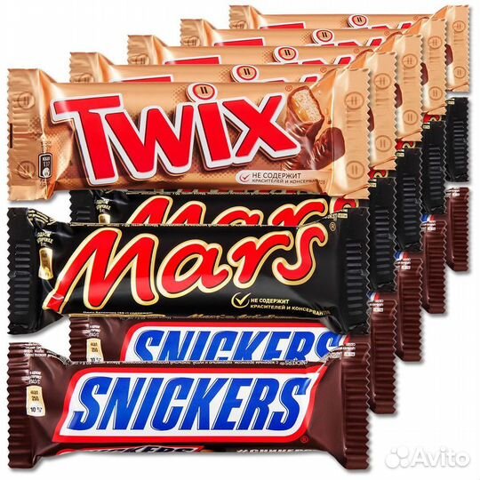 Шоколадный батончик Twix/ Snickers / Mars / Bounty