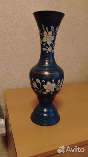 Ваза индийская металлическая интерьерная