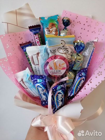 Сладкие букеты из конфет