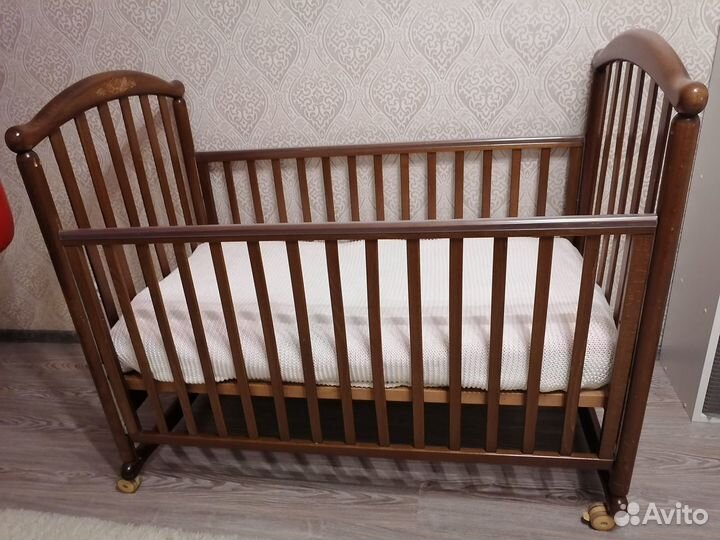 Детская кроватка pali Италия массив + матрас