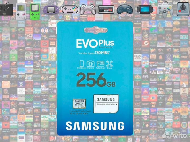 Карта памяти microSD 256гб с играми для Anbernic