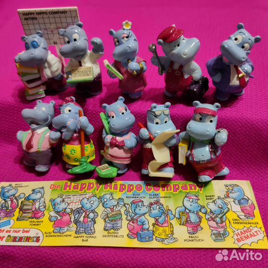 Из Киндера бегемоты офисные с вкладышем