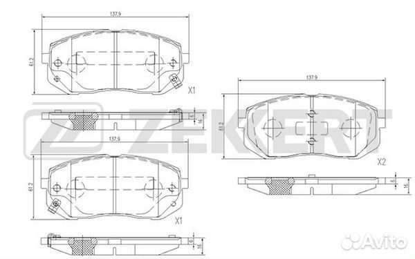 Колодки торм. диск. передн. Hyundai ix35 11- i40 1