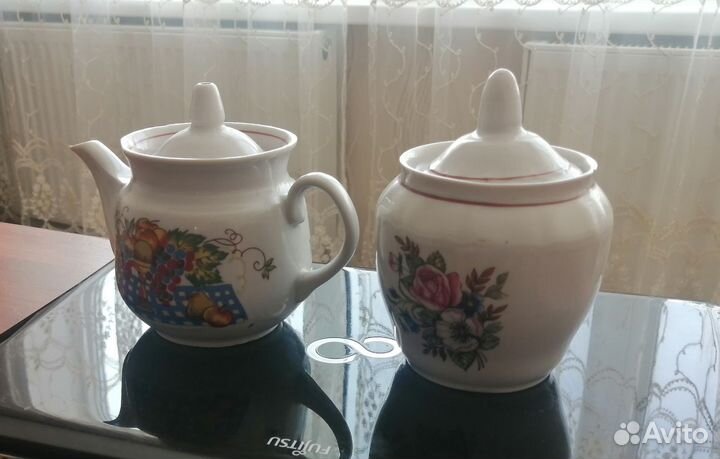 Чайник заварочный с сахарницей