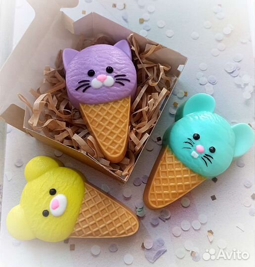 Мыло ручной работы мороженое подарок