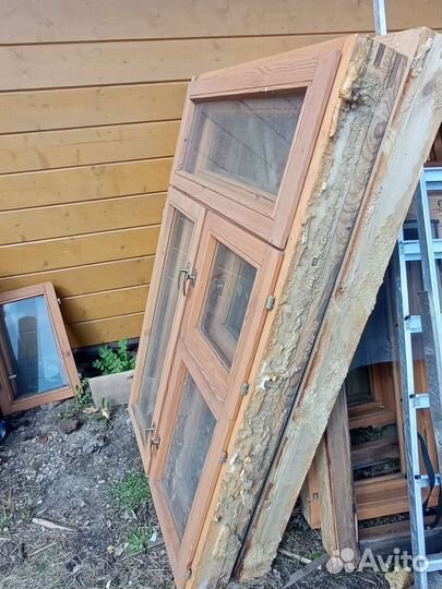 Оконный блок деревянный, двойной