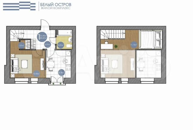Жк белый остров где находится 1-к. квартира, 42,7 м², 4/5 эт. на продажу в Пригородном Купить квартиру Авито