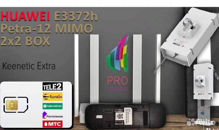 Роутер keenetic Extra E3372 Petra-12 mimo BOX