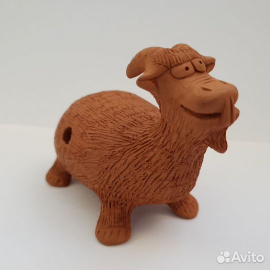 Игрушки Глиняные свистульки корова и ёж