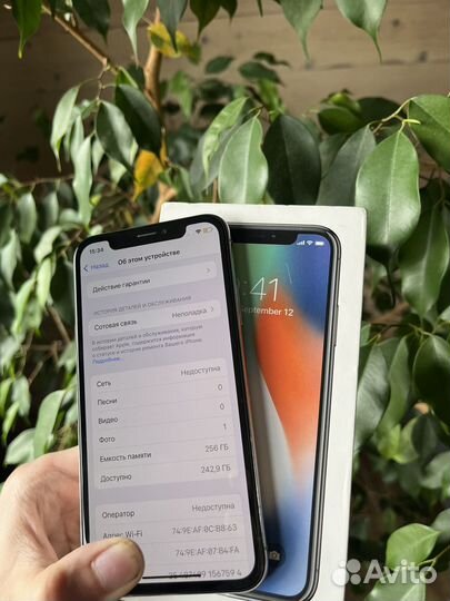 iPhone X, 256 ГБ