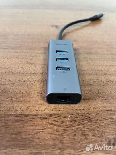 Baseus Hub 3USB3.0 и RJ45 type C