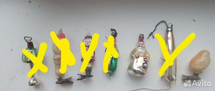 Елочные игрушки старинные