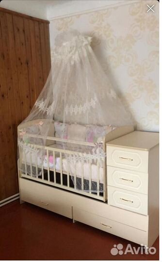 Детская кроватка трансформер 3 в 1