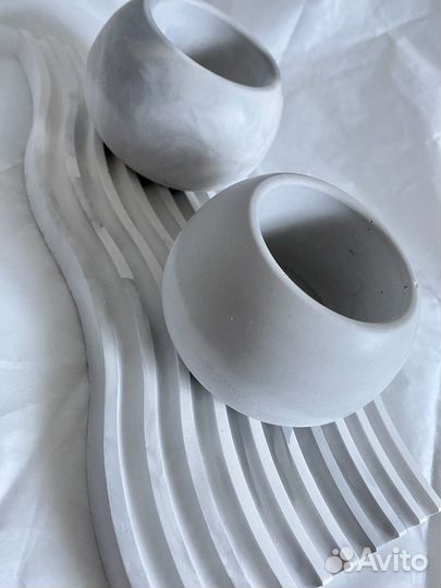 Гипсовое кашпо,подносы