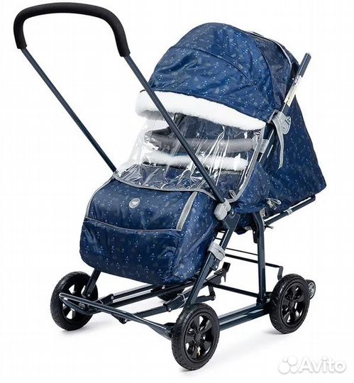 Санки-коляска Nika - Ника Детям 8-1К (нд8-1К), Син